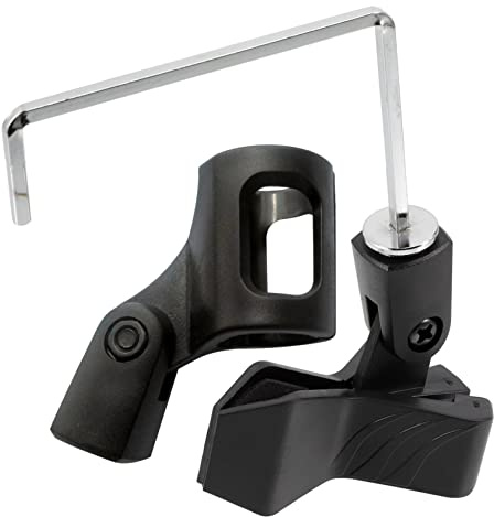 SUPVOX Saxophone Stand Mic Stand Clip on Metal Brackets Holder Stand Mic Clips for Stands Metal Mic Clip Mount 1 Set