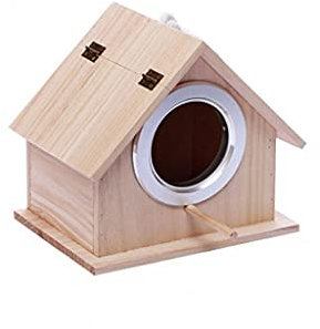 Vogelkäfig Outdoor Bird's Nest Papageizuchtbox Aviary House Sparrow Tiger Skin Kleiner Vogelkäfighaus kann hängen Sein Haustierzubehör (Size : L)