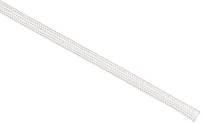 QUARKZMAN 16.4Ft 3mm Cavo Gestione Manicotto x 1pz Alta TEMP Fibra Vetro Manicotto Cavo Protettore per USB Cavo Alimentazione Cavo Organizer Video Cavo Copricavo, [Bianco]