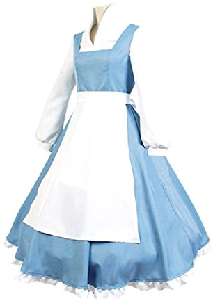 Gothden Vestido de Sirvienta con Delantal para Mujer, Disfraz de Cosplay de Halloween