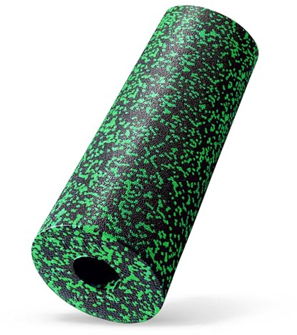 4FIZJO Faszienrolle Schaumstoff, Ø 14,5 cm, Länge 45 cm, Massageroller, Rückenrolle, Fitness-Rolle, leicht, hart, Foam Roller, Faszientraining, Massage Training, schwarz-grün
