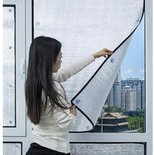 Pellicola Isolante Termico Riflettente,pellicola Per Finestre Antiriflesso,pellicola Oscurante Totale,pellicola Protezione Solare,pellicola Per Finestre in Alluminio 8mm,WxH-160x200cm/63 * 79in