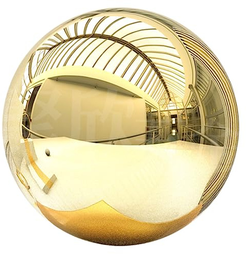 Milisten Boule Réfléchissante Acier Décoration Extérieure pour Jardin Globe Creux De Ajout Contemporain à Espace