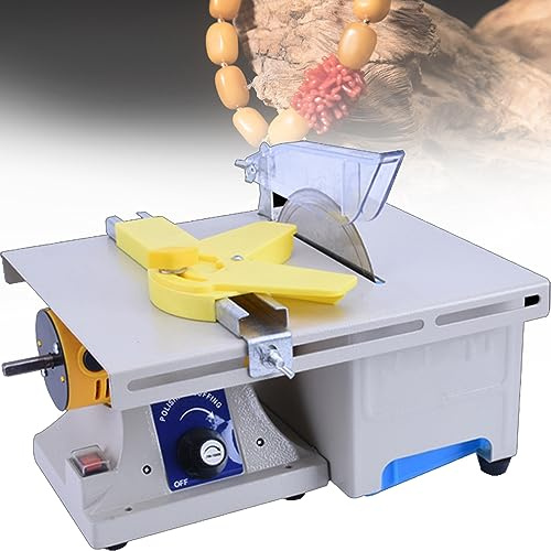 Mini-Tischkreissäge, Polierer für die Schmuckherstellung mit Flexibler Welle, multifunktionale Doppelschleifmaschine, Poliermaschine, Metall-Zahnpolitur, 69-teiliges Zubehör, 10.000 U/min, 750 W, 11