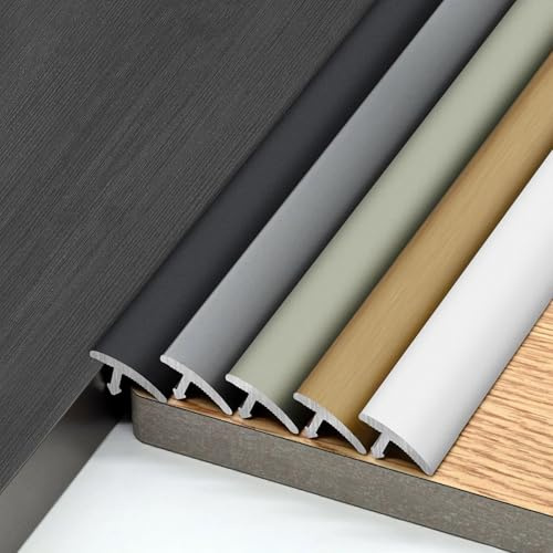 Raouoae Aluminiumlegierung Übergangsprofil Höhenausgleich 1-6mm Böden Überbrücken Die Lücke 90cm*3 Abdeckleiste Abschlussprofil Türleisten Übergangsprofil(Gold)