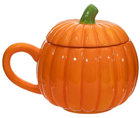 Sass & Belle Zuppiera con coperchio, decorazione autunnale, accessorio da cucina, pentola o tazza con manico, decorazione accogliente con zucca Sass e Belle