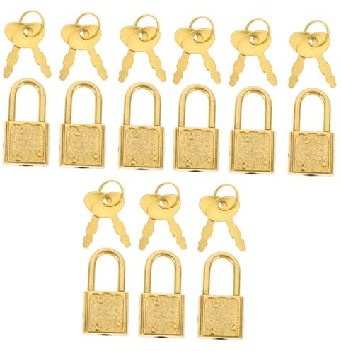 VICASKY 9sets Vintage Buckle Latch Padlock for Small Jewelry Boxes Box Latch Key Pirate Toys Accessories