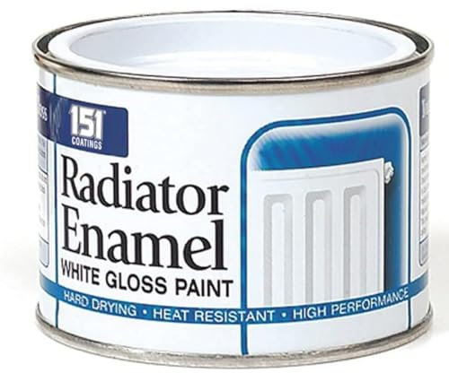 SOTL® Radiator Enamel White Gloss Heat Resistant Paint – 180ml, Durable Hard Drying Finish, Restores & Protects Radiators, Ideal for Home & Office Use
