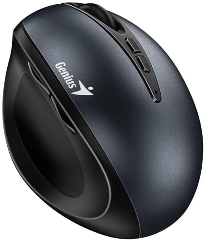 GENIUS ERGO 8300S Ratón silencioso inalámbrico vertical ergonómico - Gris hierro