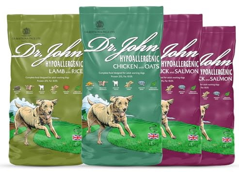 Dr John Hypoallergenic Variety pack - 4 pack = 12 KG in Total