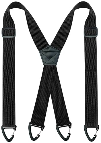 RBOCOTT Hidden Black Braces Suspender for Men Under Clothes with 4 Snap Loop(1.48 Wide)(18)