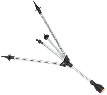 Happyyami Arroseur Rotatif Degrés sur Base De Trépied Métal Arroseur pour Pelouse Et Jardin avec Hauteur Réglable Équipement Arrosage