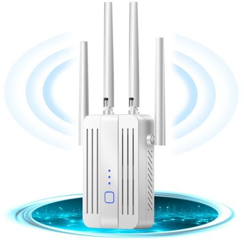 2025 Répéteur WiFi Extérieur Puissant, Extenseur WiFi 300Mbps 2.4GHz avec Port LAN, Amplificateur WiFi Facile à Configurer, Compatible avec Routeurs et Modems (White)