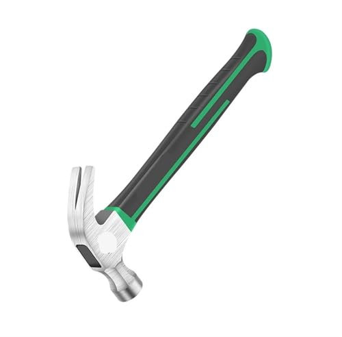 LXLAEOANG Martello da Carpentiere Martello a uncino 16OZ Manico in Fibra di Vetro for Lavorazione del Legno Antiurto Verde Nero Doppio Colore Martelli in Acciaio Inossidabile