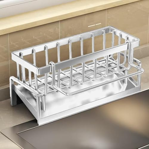 Uwenkjie kitchen sponge holder，Sink box, kitchen accessories - stainless steel sponge holder