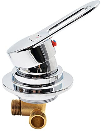 Robinet mitigeur de douche en laiton 2/3/4/5 voies inverseur d'eau froide et chaude Cartouche en céramique pour cabine de douche Durable et fiable