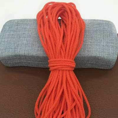 Cordón elástico de 20 yardas y 3,0 mm, banda de goma, cordón para prendas, manualidades de costura (rojo)
