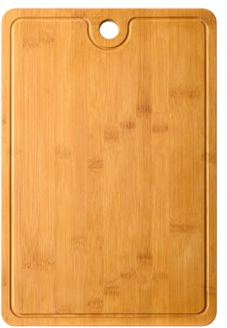 FOLAI Large Bamboo Chopping Board & Serving Tray 2-in-1,Premium Cutting Boards for Kitchens & Juice Grooves,Pre-Oiled & Treated for Long-Lasting Use,Ideal for Meat,Vegetables & More,43.5x29.5x1.5cm