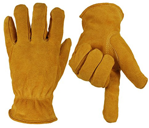 OZERO Garten Arbeitshandschuhe Dornenfest | Leder Verstärkt | Für Damen & Herren | Robust, Bequem & Atmungsaktiv | Ideal für Rosen schneiden, Gärtnern, DIY & leichte Arbeiten