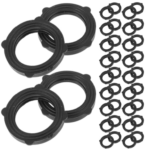 KONTONTY 100 Pièces Rondelles de Jardin Étanches Joints Étanchéité Caoutchouc Pouce pour Raccords de Tuyau Eau Extérieur Garnitures Anti-Fuite pour Entretien de Jardin