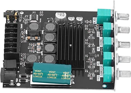 aqxreight Scheda Amplificatore a 2.1 - Uscita Ad Alta Potenza da 200 W per Altoparlanti Fai da Te, Home Theater e Uso in Negozio, Modulo Audio Stereo con Controlli Bassi/acuti e Streaming
