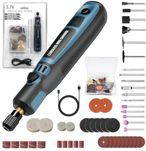 Utensile multifunzione per incisione wireless, mini strumento rotante con 50 punte per incisione, foratura, lucidatura, levigatura e rimozione della ruggine