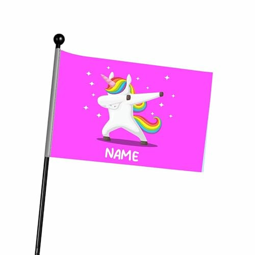 Ferocity Fahrrad Flagge für Mädchen Fahrradwimpel Personalisiert mit Namen mit Fahrradanhänger Sicherheitswimpel Verstellbar & Reflektierend Fahrradfahnenmast Fahrradzubehör Roller Go-Karts [164]