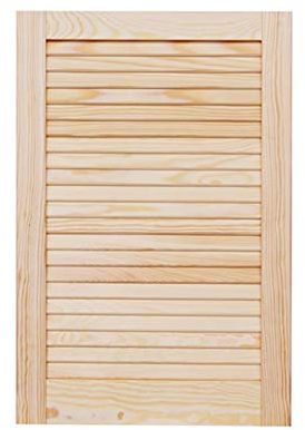 ben+camilla.com Lamellentür Holztür Natur 601 x 394 x 21 mm mit geschlossenen Lamellen für Regale, Schränke, Möbel | Kiefer Holz unbehandelt