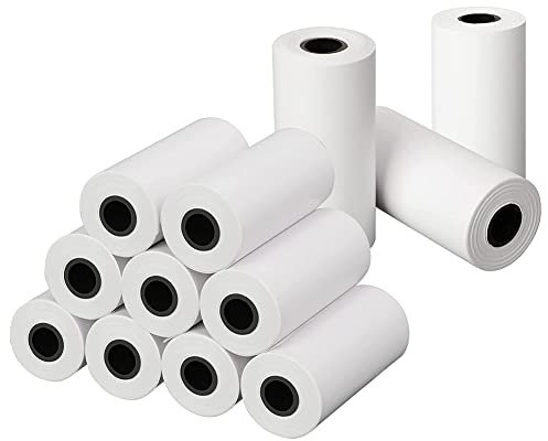 Wresetly Carta per macchina fotografica per bambini, 12 rotoli 57 x 30 mm con stampa di core rotoli carta termica carta ricarica per fotocamera istantanea