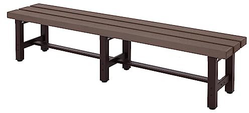 Mendler Alu Gartenbank HWC-K60 wetterfest WPC 180cm braun | Bank, Parkbank, Sitzbank, Balkonbank