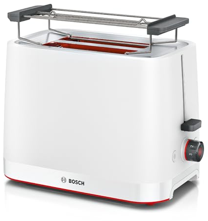 Bosch MyMoment TAT3M121 Compact Toaster with Removable Foldable Bakery Warmer with Defrost Function, Automatic Shut-off, Lift Function, Bread Centering, Ideal for 2