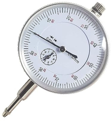 Comparatore Centesimale Professionale, Risoluzione 0.01 mm per Base Magnetica, 0-10 mm