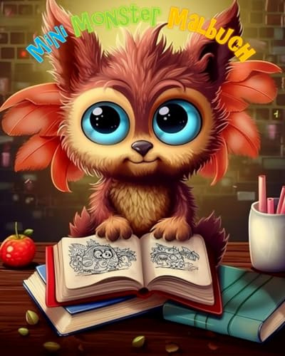 Mini Monster Malbuch: Das Ausmalbuch Für Kinder Mit Liebevollen Monster Freunden - Coloring Book For Kids With Cute Fantasy Mini Monsters - ... Für Geburtstag, Weihnachten, Halloween