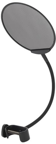 Micrófono Filtro Antipop Micrófono Plegable con Clip de Cuello de Cisne Flexible de 360° Brazo Estabilizador PS 6 Micrófono de Malla Antirociado Pantalla Antiviento de Doble Capa