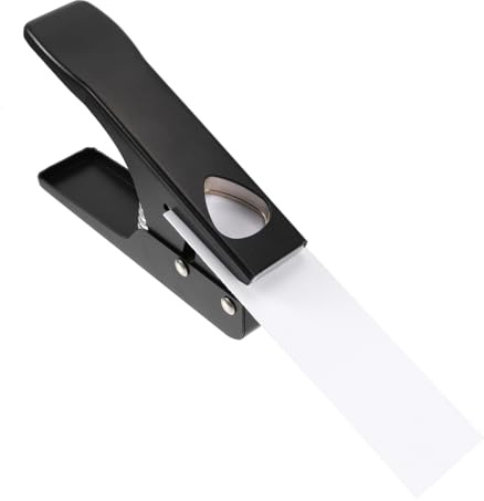 Gitarrenplektrum Stanzer aus Eisen, Schwarz mit Silikonpad | Ukulele und Bassgitarre, Komfortabler Griff, Elegantes Werkzeug für Präzises Stanzen