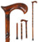KSJONE Cannes en bois pour hommes, 3 cannes en bois pliables, pour femmes, bâtons de marche uniques, bâtons de marche ergonomiques pour personnes âgées, pointe antidérapante pour la sécurité