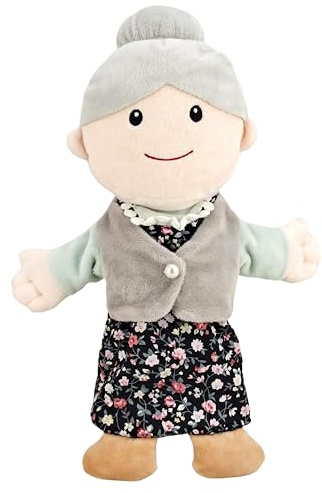 LOMTRATS Familien-Handpuppen für Kinder, inklusive Opa, Oma, Vater, Mutter, Tochter, Sohn, perfekt zum Geschichtenerzählen, Unterrichten, im Vorschulalter, als Geburtstagsgeschenk,1 Pcs