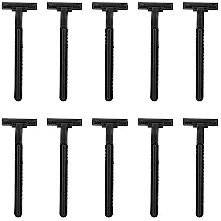 osiuujkw 10 Stück Herrenrasierer Einwegrasierer Double Edge Anti Rutsch Sicherheitsrasierer Gesicht Haarentfernung Home Travel Barber Shop