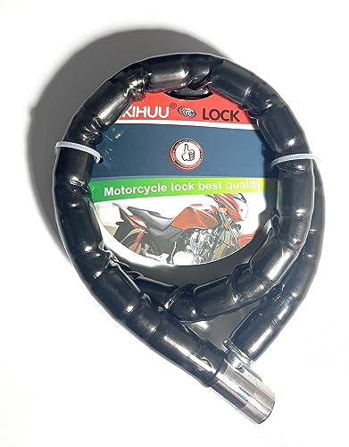 DISPOSITIVO ANTIRROBO SEGURIDAD PARA BICICLETA MOTO PATÍN AMARRE POR CADENA CON RECUBRIMIENTO SEGURIDAD PITÓN Cadena de seguridad Cerradura de cadena Dispositivo de seguridad Cadena antirrobo