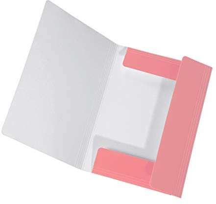 Original Falken 30er Pack Sammelmappe PastellColor. Aus extra starkem Karton mit 3 Klappen und Gummiband für DIN A4 Pastell-Farbe Flamingo_Pink Aufbewahrungs-Zeichen-Mappe
