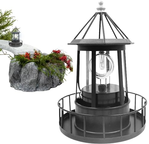 Faro solare | Faro solare rotante a 360 gradi | Lampade rotanti solari LED impermeabili | Lampada LED per prato, giardino, illuminazione , decorazione impermeabile