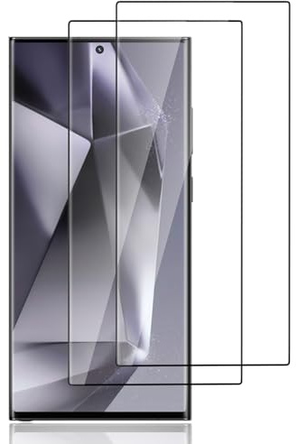 Elekpia für Panzerglas Kompatibel mit Samsung Galaxy S24 Ultra, [2 Stück] 9H Härte Schutzfoile, Frei von Kratzern, Kratzfest Displayschutzfolie, Anti-Fingerabdruck, 3D Full Screen Folie - Schwarz
