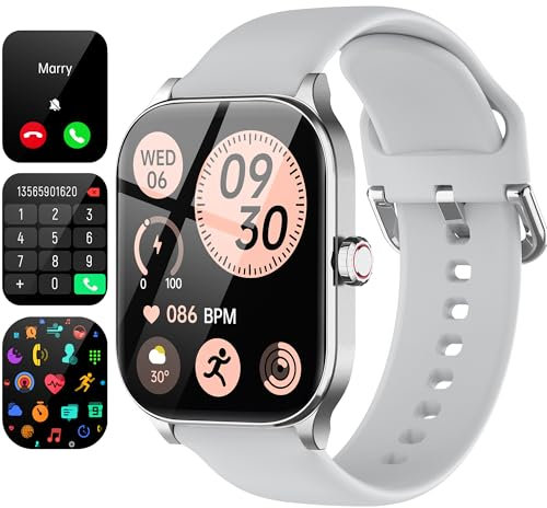 Smart Watch(Answer/Make Call), 1.85 HD Smartwatch for Women Men, Fitness Tracker with 100+ Sport Modes, IP68 Waterproof, Heart Rate/Sleep/Spo2 Monitor, Activity Tracker for Android and iPhone