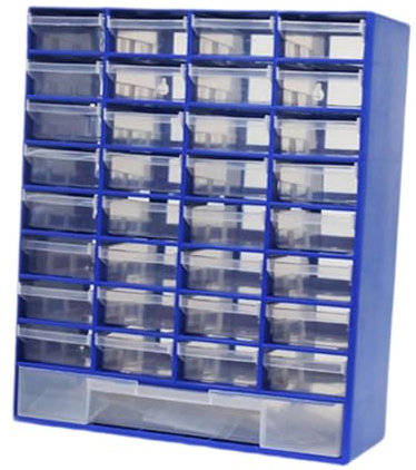 Milageto Cassetto Contenitore Organizer, Cassetta degli Attrezzi Bagno casa Garage organizzazione Contenitore per ferramenta Gioielli bulloni Dadi Viti, Blu