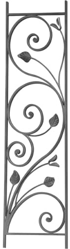 IAM DESIGN Elemento decorativo 1000 x 275 mm, in ferro forgiato, adatto per ringhiere per scale in ferro battuto
