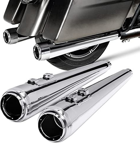 MKSZY Motorrad 4 Megaphone Pipe Slip-On Schalldämpfer Auspuff Motorradteile Für H&Arley Touring Electra Street Glide Road King 1995-2016