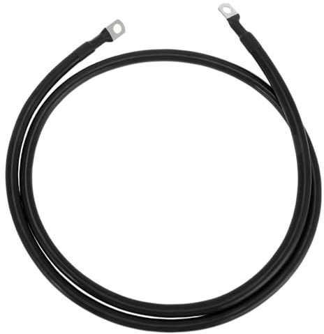 VekAuto 1 Pc Battery Inverter Cable 2 AWG Gauge 5FT 5/16 Lug Battery Cable Universal for Car Vehicle Boat RV Solar Tinned Copper Black