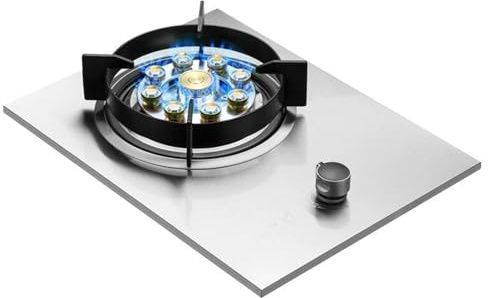 Cuisinière À Gaz 1 Brûleur, Cuisinière À Gaz En Acier Inoxydable 5,5 KW, Cuisinière À Gaz Liquéfié Au Gaz Naturel, Installation Intégrée De Bureau, Réglage Multi-vitesses, For Cuisine Domestique(LPG)