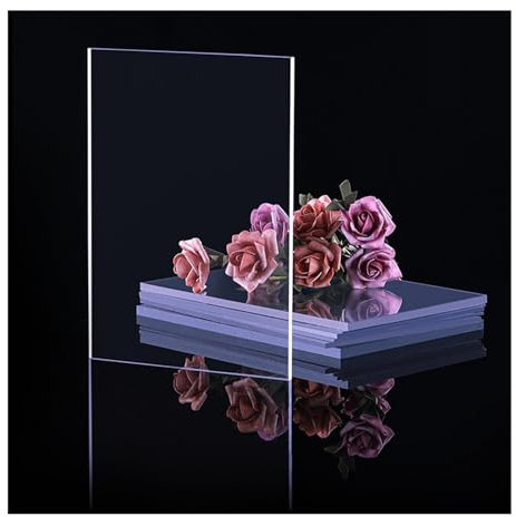 GOFQB Serre Polycarbonate Feuille de toiture en Plastique 1mm d'épaisseur Protection UV étanche à l'eau for Panneaux de vitrage extérieurs(1.2x5m/4x16.4ft)