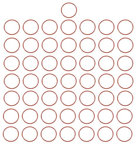 QUARKZMAN 50 Stück O Ring Dichtungsringe 36mm x 40mm x 2mm Gummischeiben Dichtung Seals Gummiringe VMQ Unterlegscheiben für Auto Wasserhahn Hochdruckreiniger Luft Gas Rohr Reparatur, Rot
